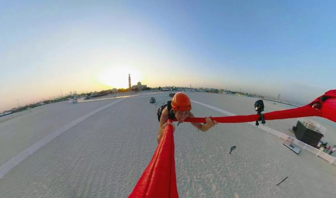 Arabian Peninsula’s Fastest Human Slingshot Just Opened in Dubai