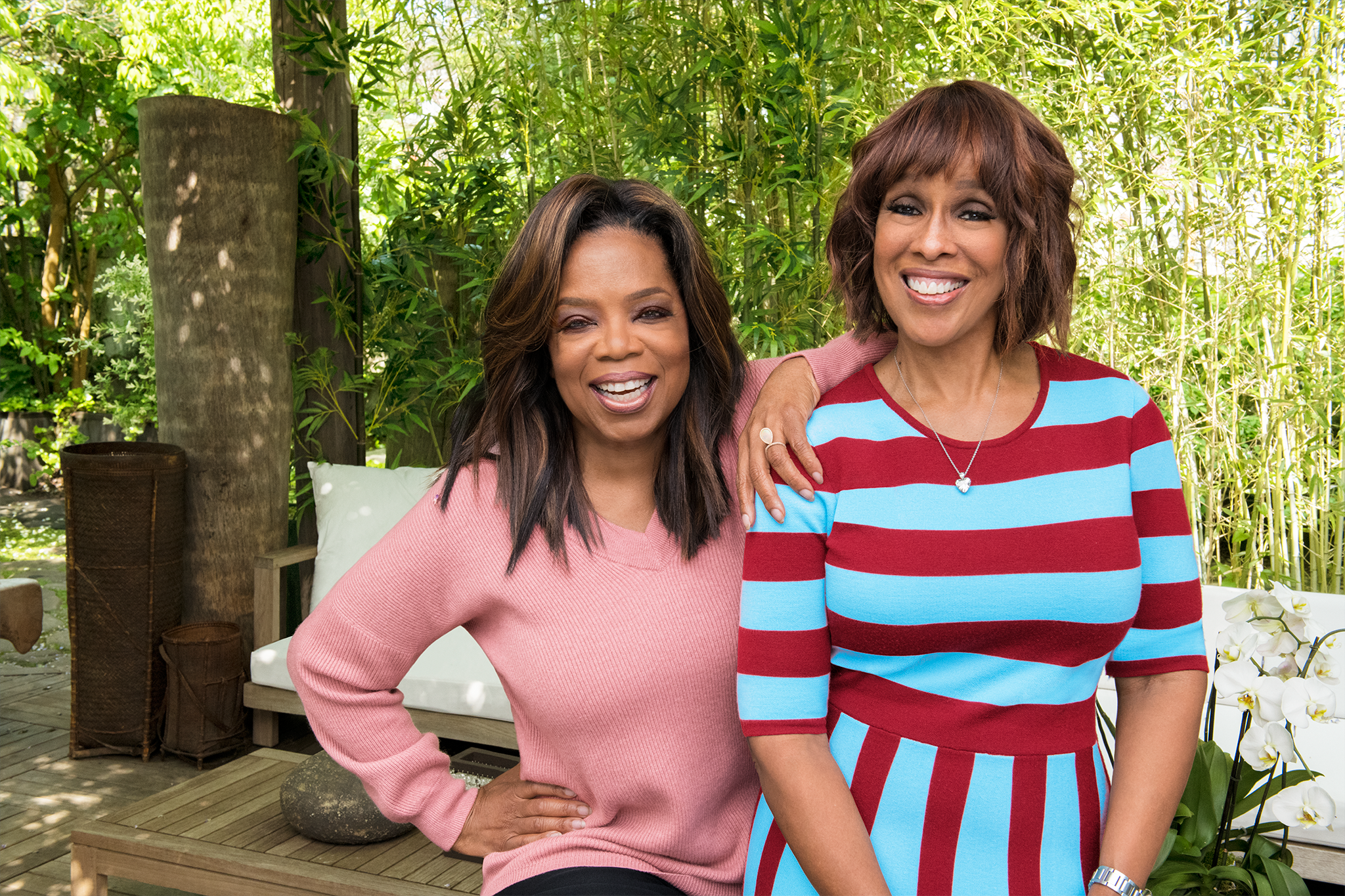 OPRAH AND GAYLE; PHOTO BY O, THE OPRAH MAGAZINE
